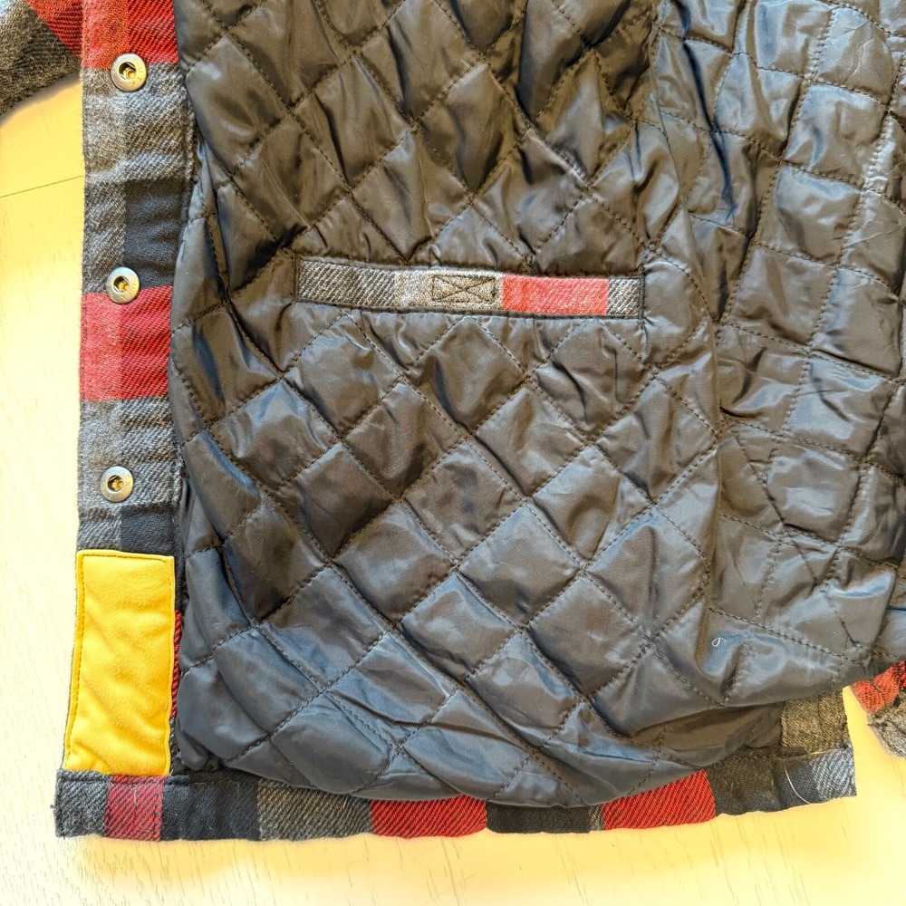 Duluth Trading Co Red Buffalo Plaid Quilted 100% Cotton Shacket WOMENS S, KID XL - Picture 9 of 10
